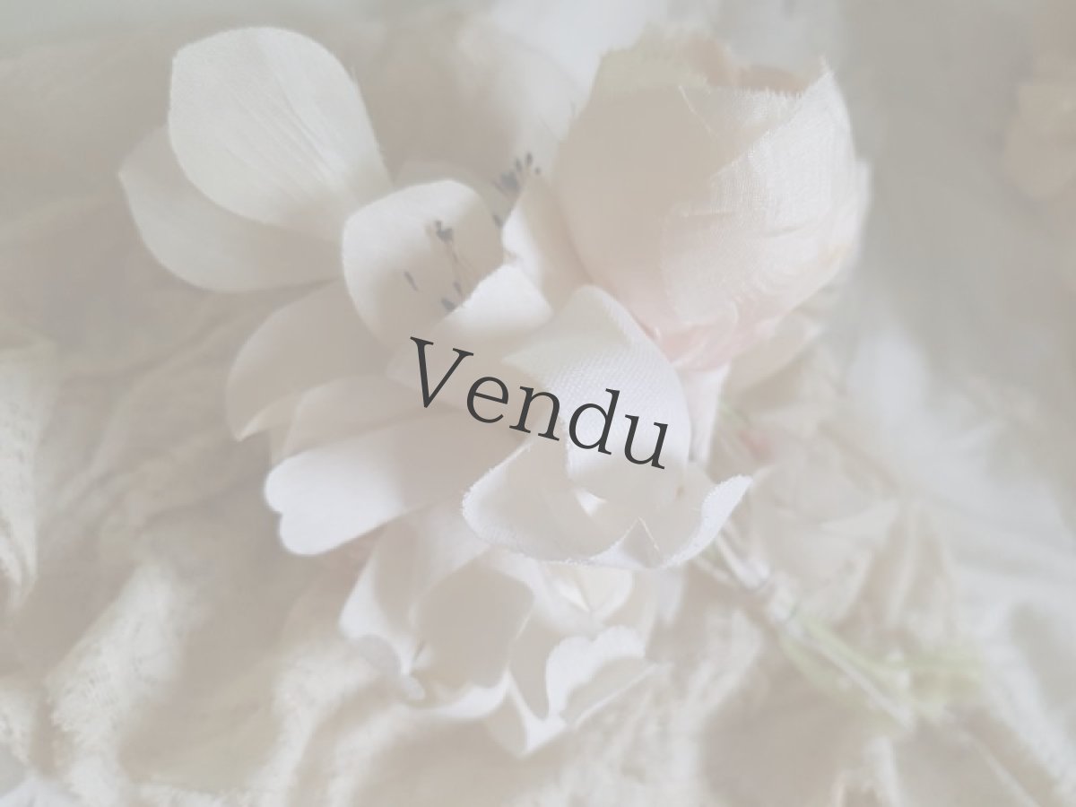 画像4: フランスアンティーク　布花ブーケ ペール (4)