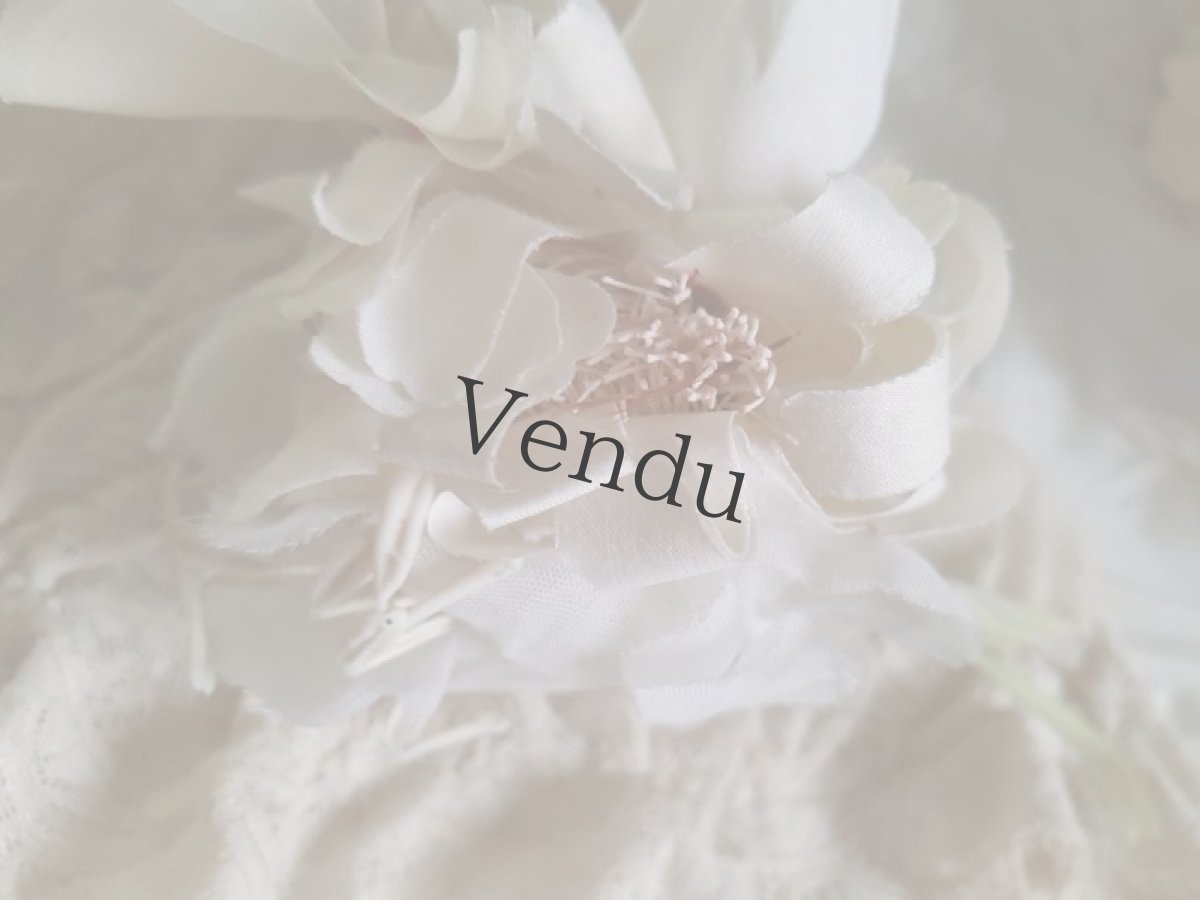 画像3: フランスアンティーク　布花ブーケ ペール (3)