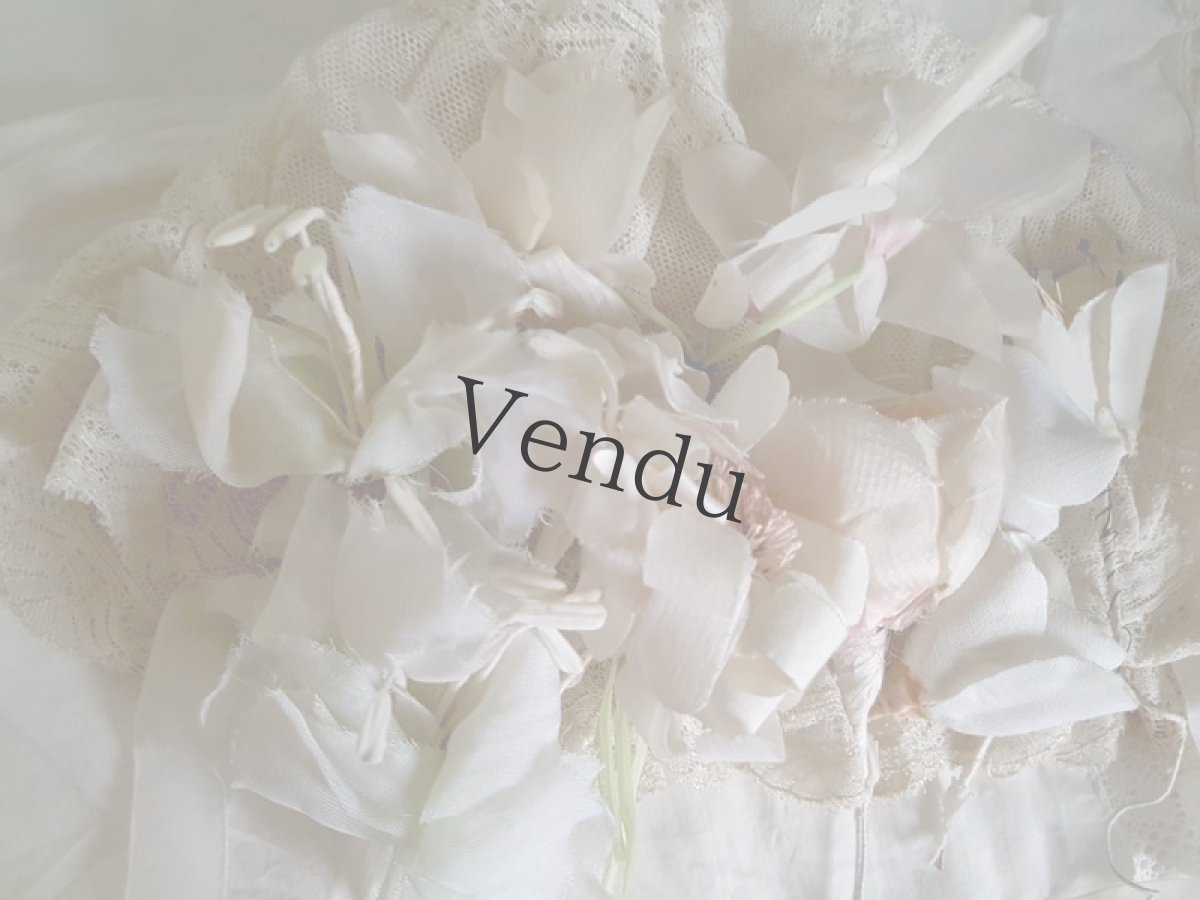 画像7: フランスアンティーク　布花ブーケ ペール (7)