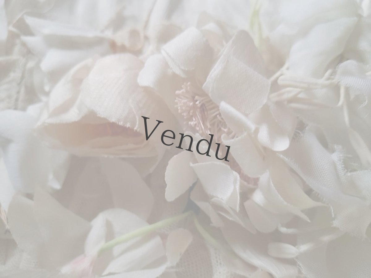 画像8: フランスアンティーク　布花ブーケ ペール (8)