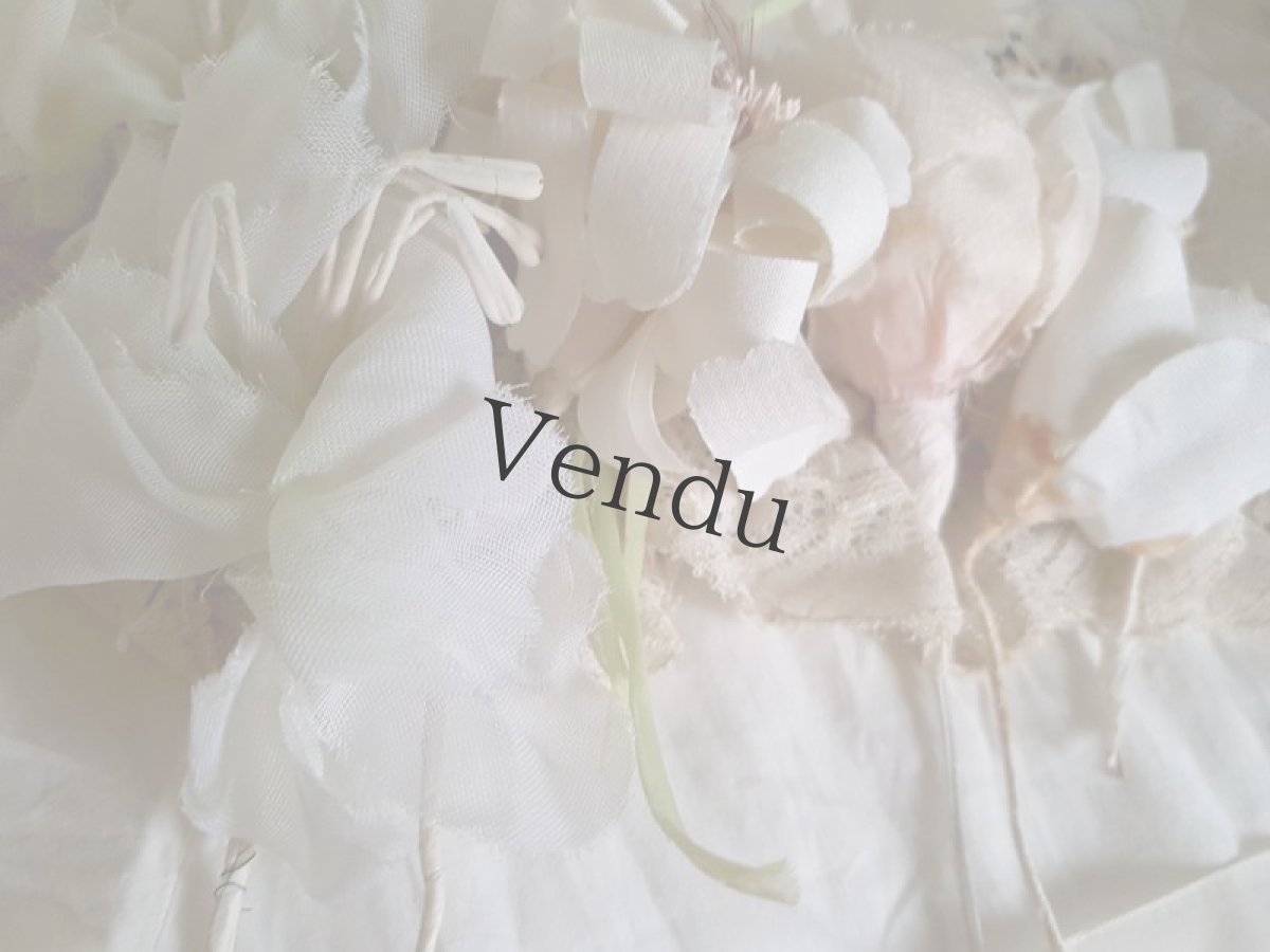 画像9: フランスアンティーク　布花ブーケ ペール (9)