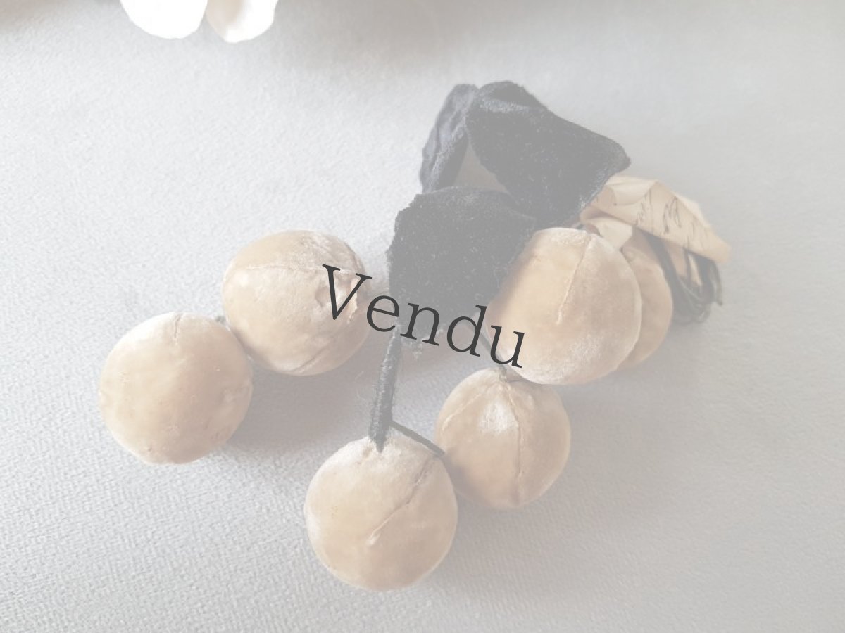 画像4: フランスアンティーク　布花ノワゼット (4)