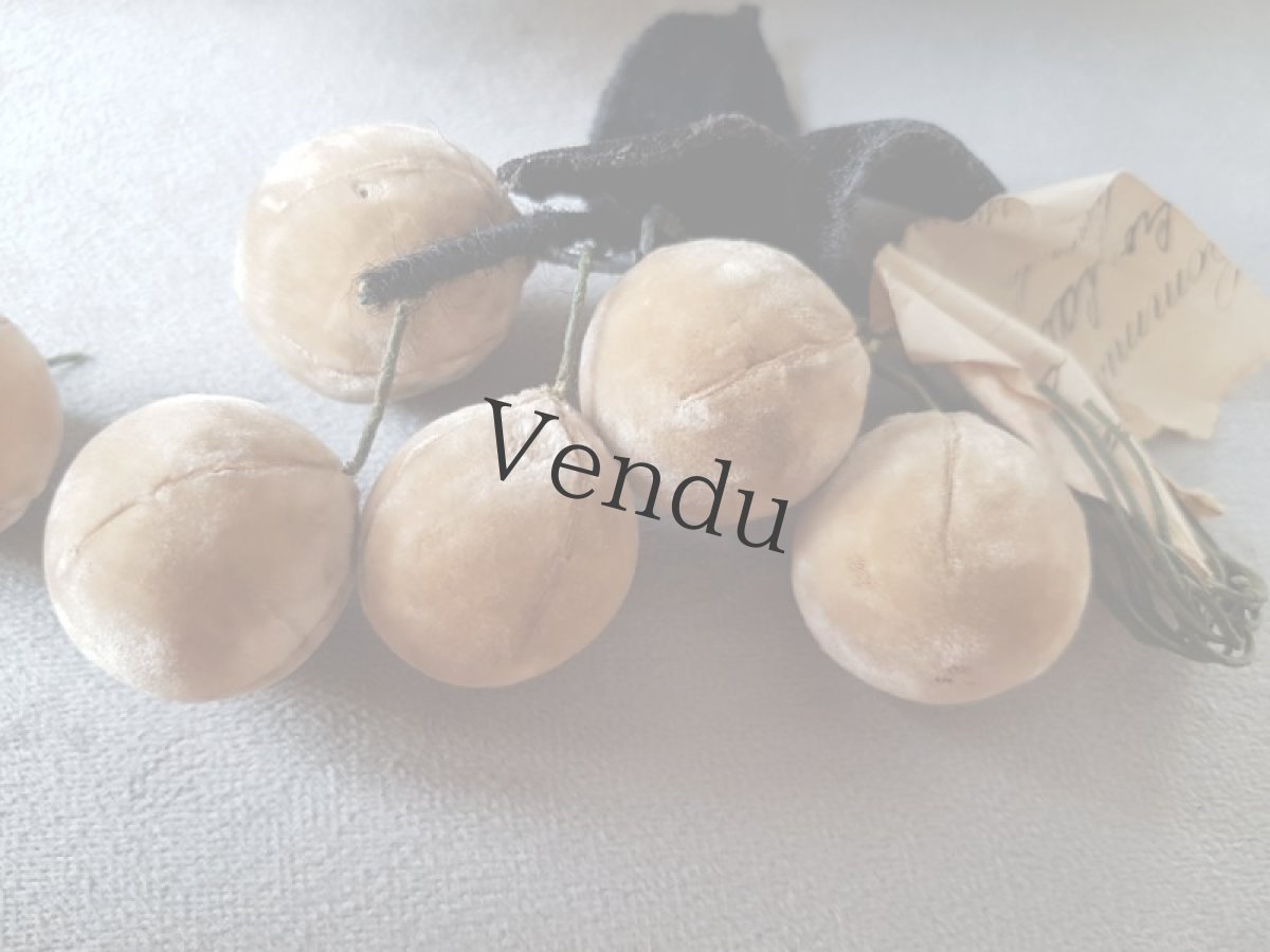 画像2: フランスアンティーク　布花ノワゼット (2)