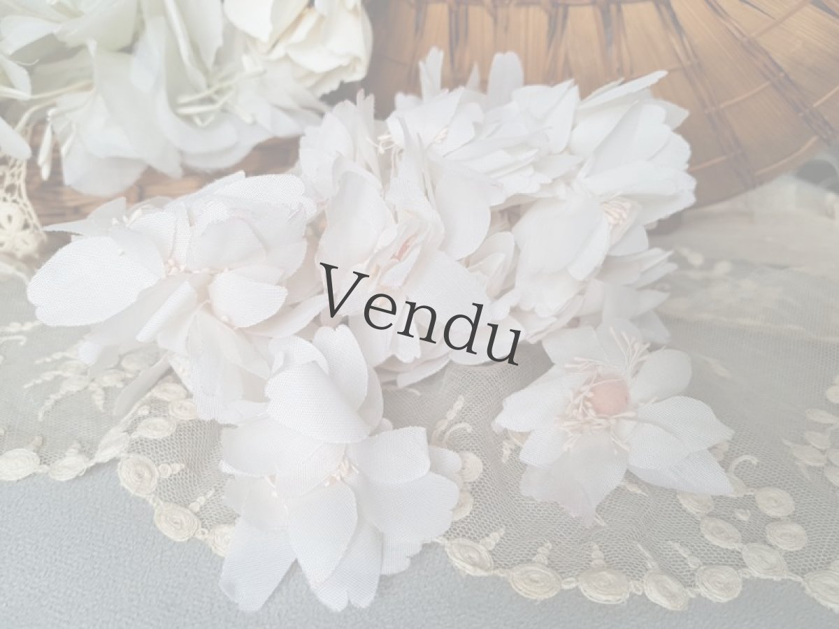 画像6: フランスヴィンテージ　布花スリジエール (6)