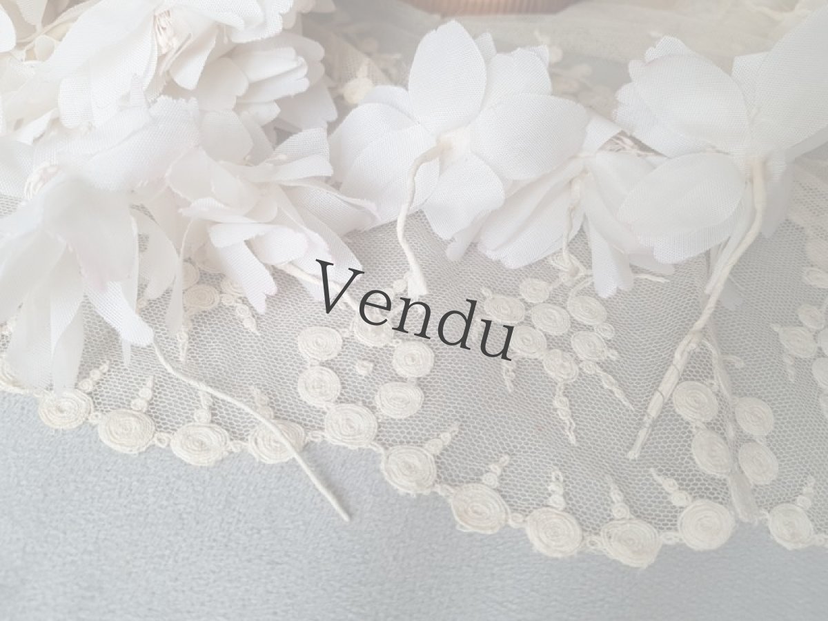 画像5: フランスヴィンテージ　布花スリジエール (5)