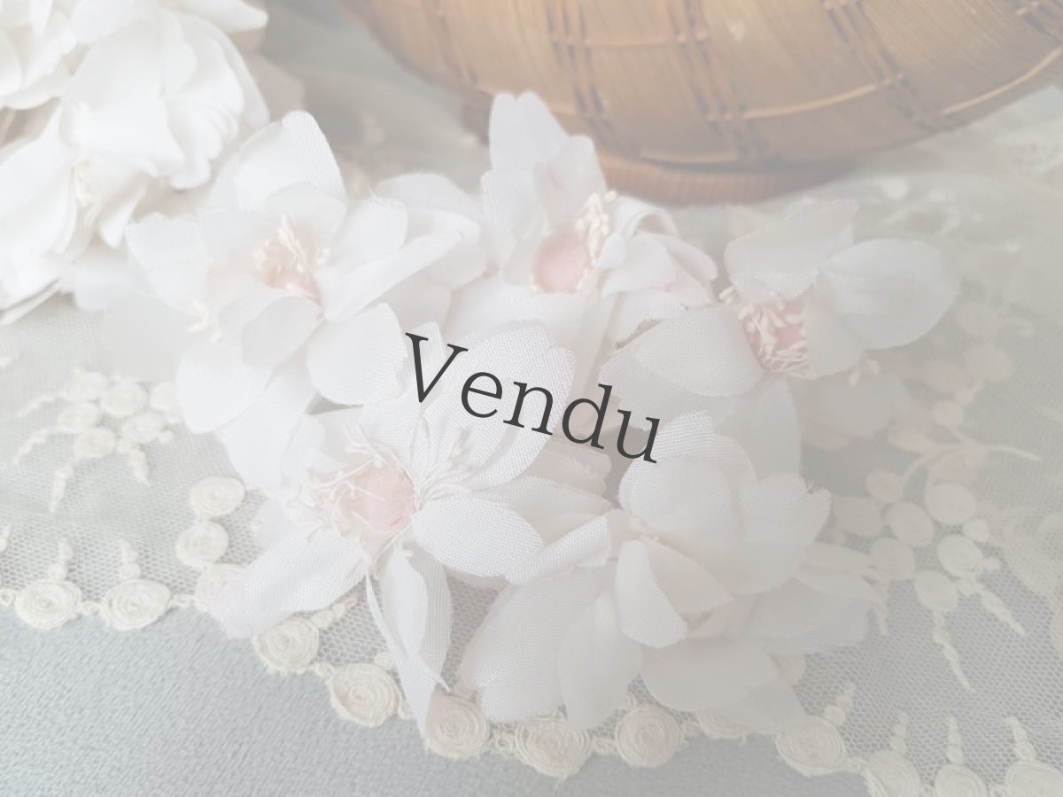 画像3: フランスヴィンテージ　布花スリジエール (3)