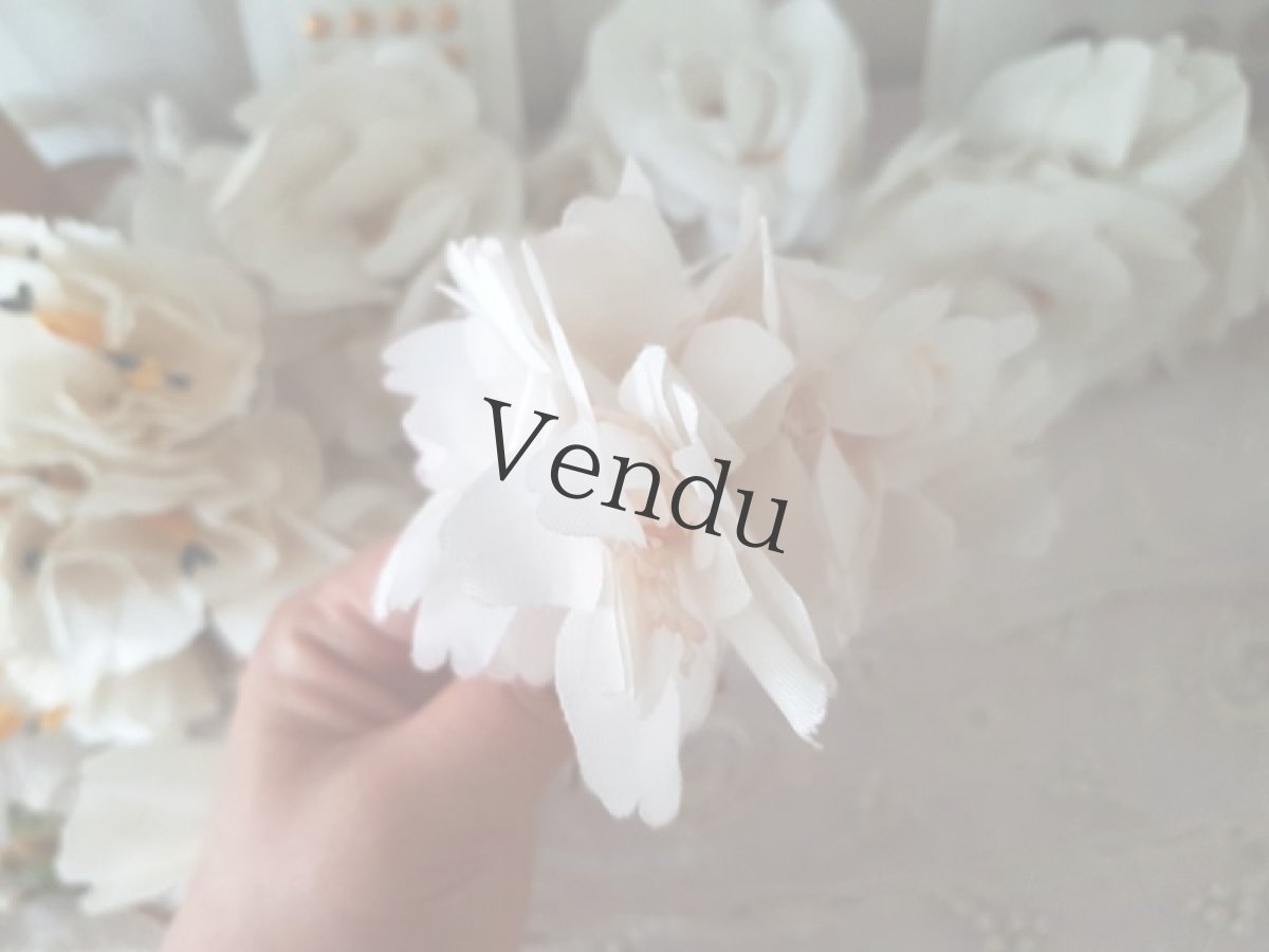 画像2: フランスヴィンテージ　布花スリジエール (2)