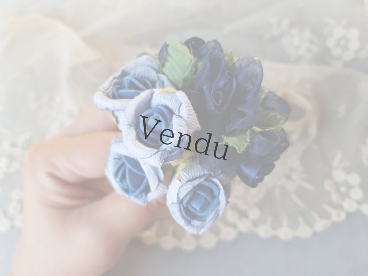 画像6: フランスヴィンテージ　プチローズ en Papier ブルーゴロワーズ (6)