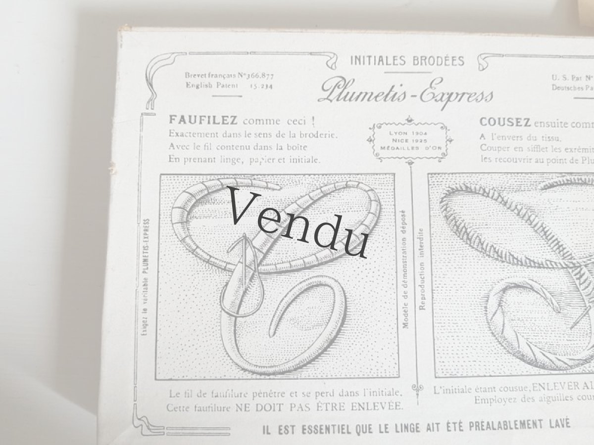 画像10: フランスアンティーク　Plumetis-Express No.8 刺繍用モノグラム "B" (10)