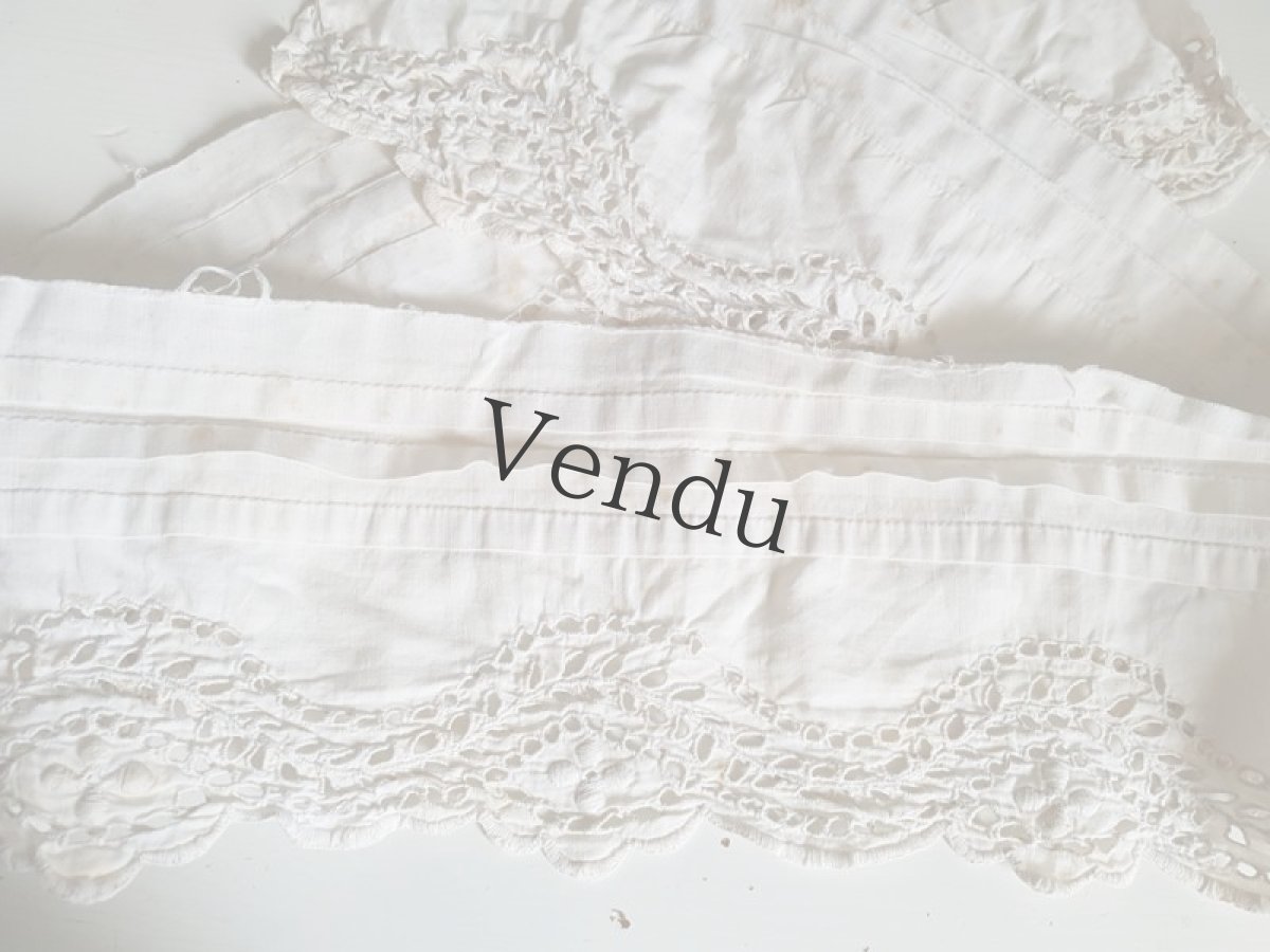 画像4: フランスアンティーク　カットワークレース　幅広タイプ (4)