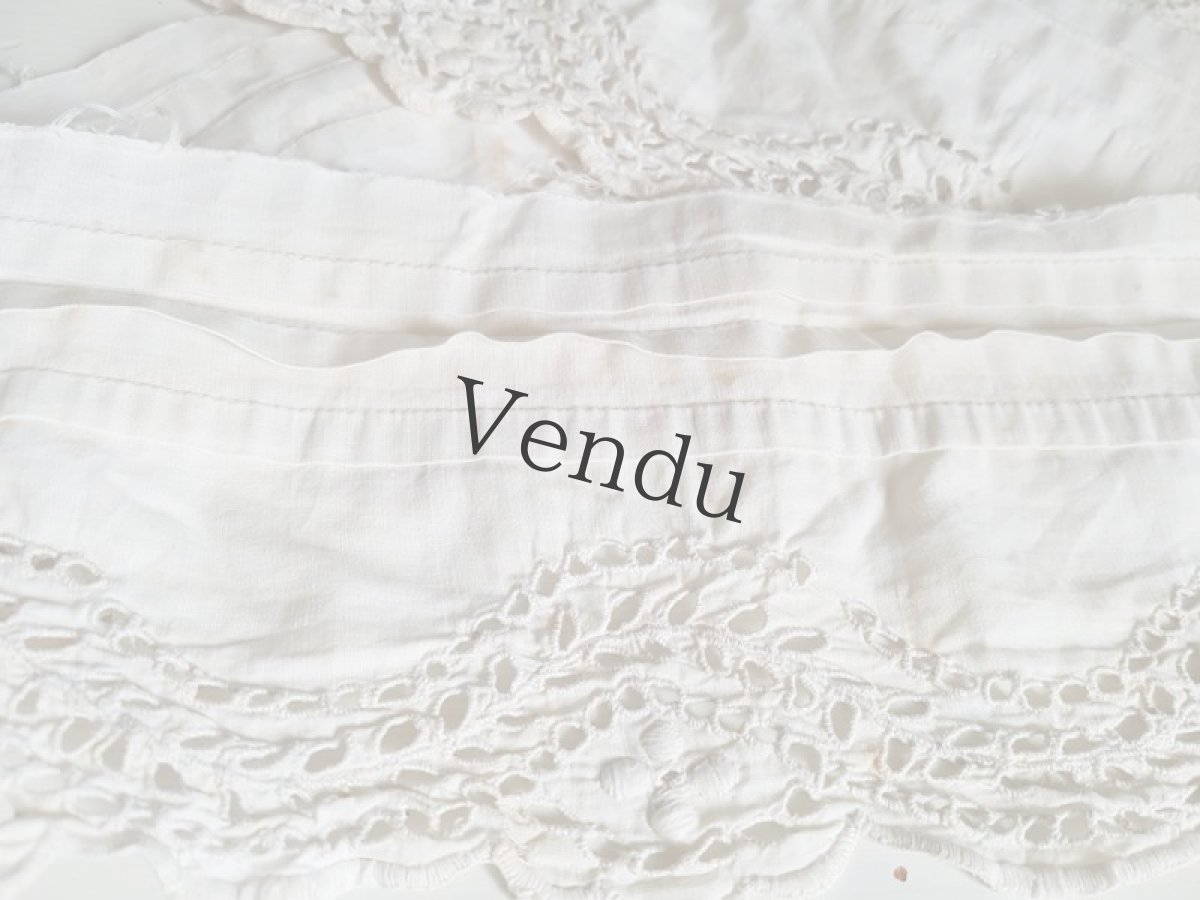 画像5: フランスアンティーク　カットワークレース　幅広タイプ (5)