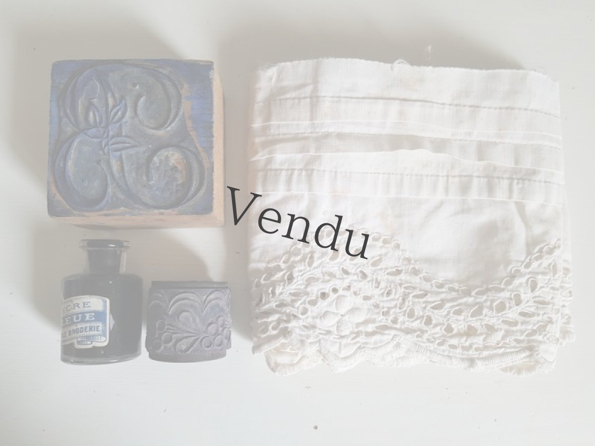 画像3: フランスアンティーク　刺繍スタンプ　木の実 (3)