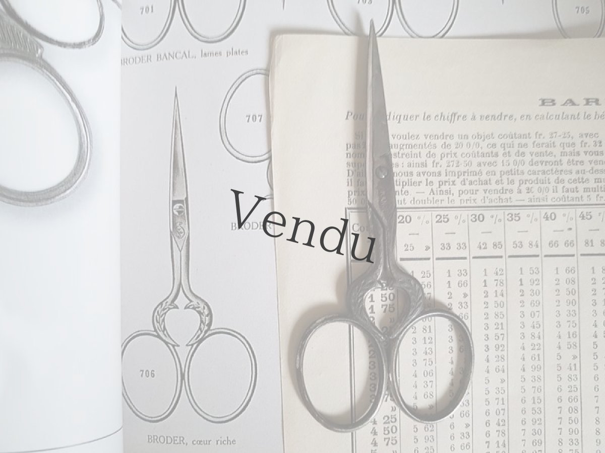 画像8: フランスヴィンテージ　手芸はさみ Coeur riche (8)