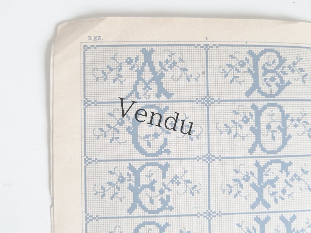 画像3: フランスアンティーク　MAISON SAJOU 刺繍アルファベット図案 DESSINS DE BRODERIRS Album No.323 (3)