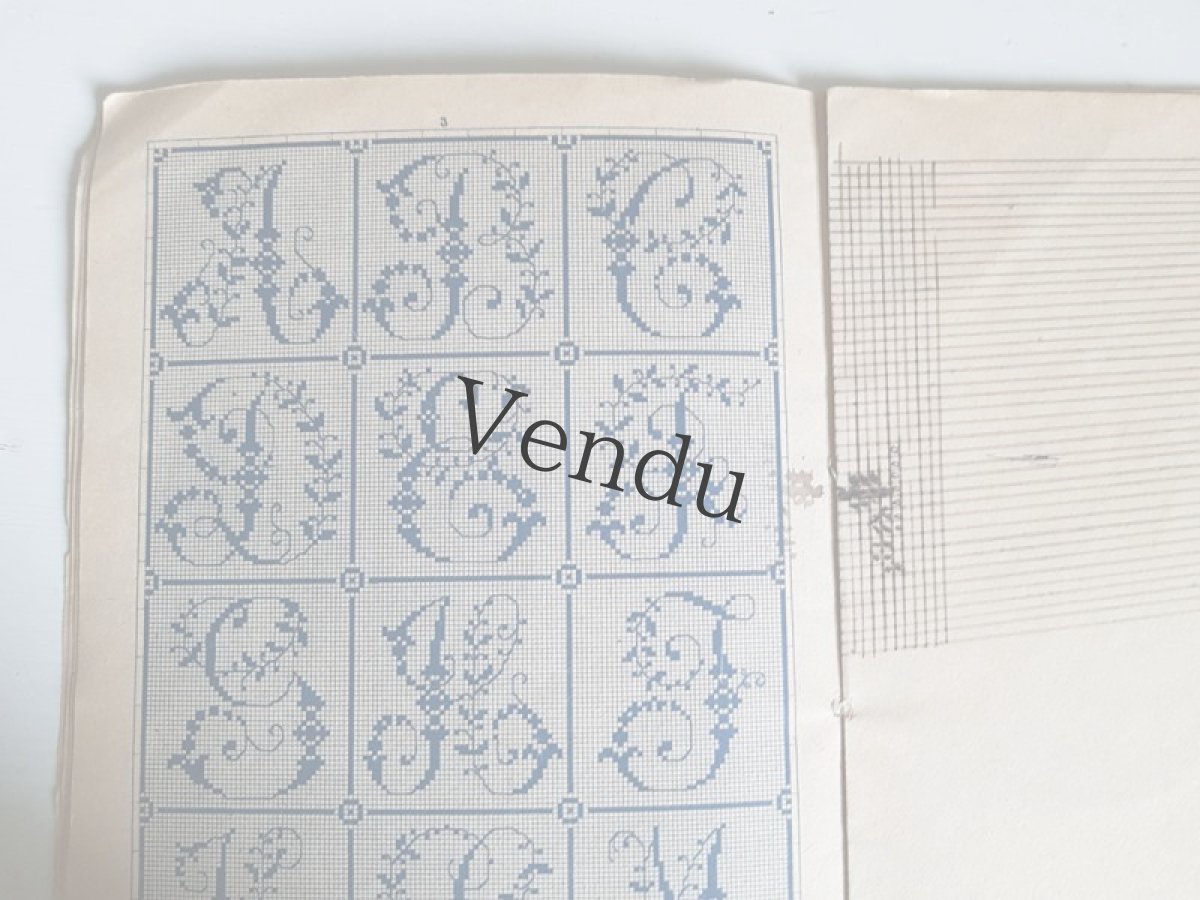 画像5: フランスアンティーク　MAISON SAJOU 刺繍アルファベット図案 DESSINS DE BRODERIRS Album No.323 (5)