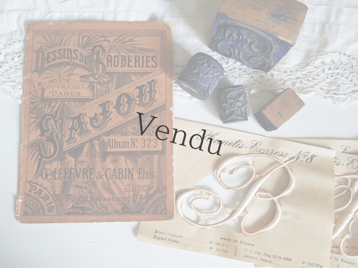 画像11: フランスアンティーク　MAISON SAJOU 刺繍アルファベット図案 DESSINS DE BRODERIRS Album No.323 (11)