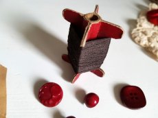 画像1: フランスヴィンテージ　立体糸巻き　"chocolat noir" ショコラノワール (1)