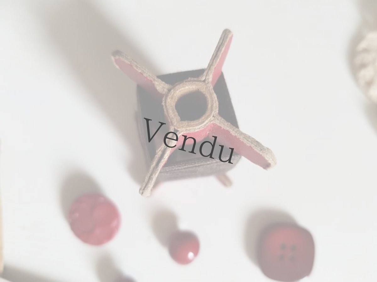 画像2: フランスヴィンテージ　立体糸巻き　"chocolat noir" ショコラノワール (2)