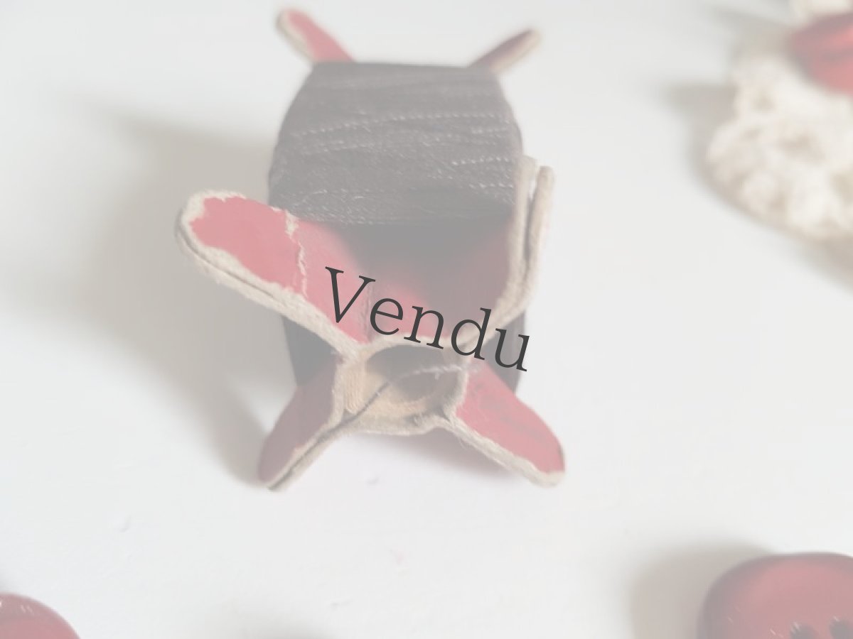 画像4: フランスヴィンテージ　立体糸巻き　"chocolat noir" ショコラノワール (4)