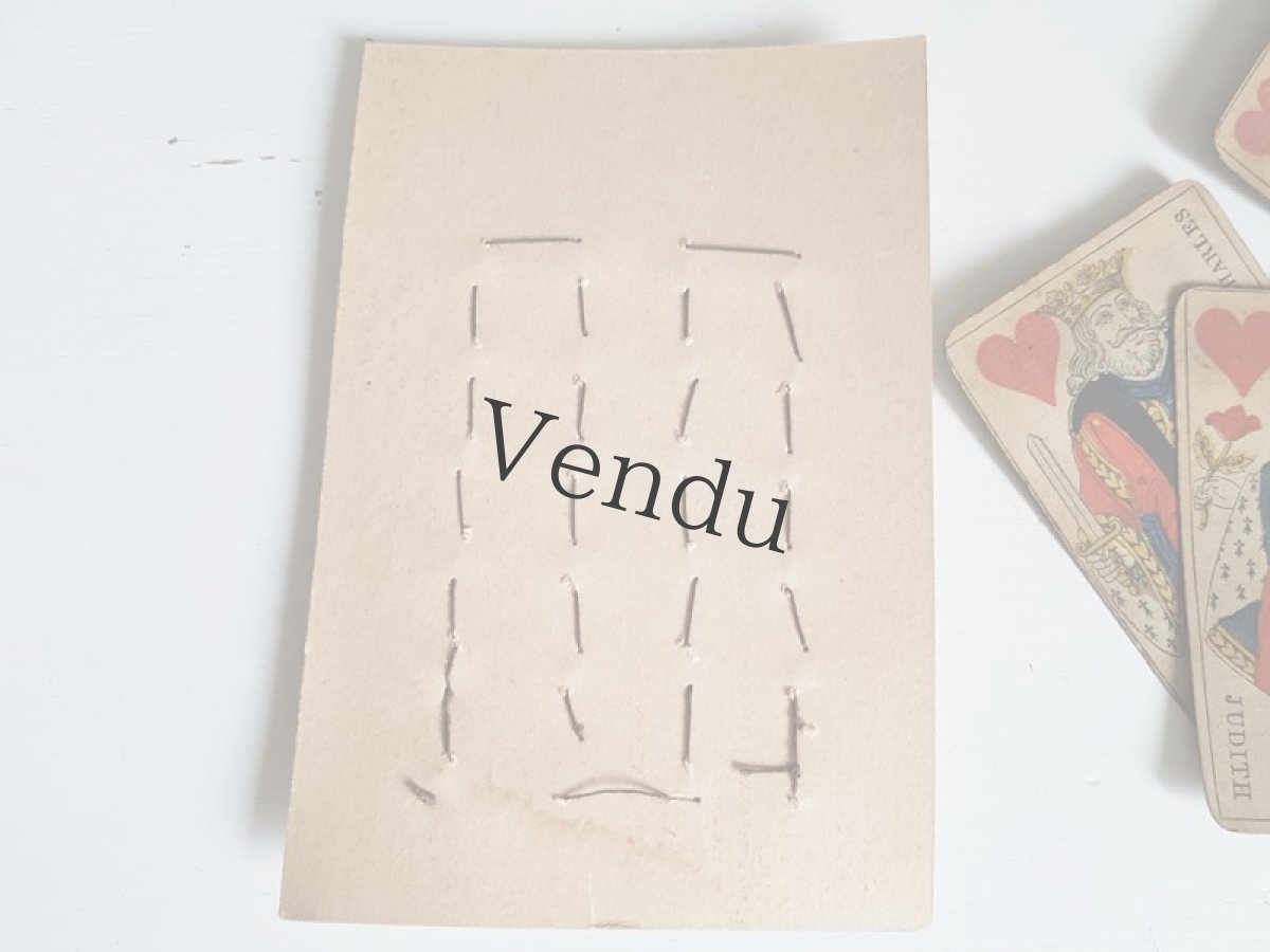 画像6: フランスアンティーク　コロゾのチェック柄ボタンシート13mm (6)