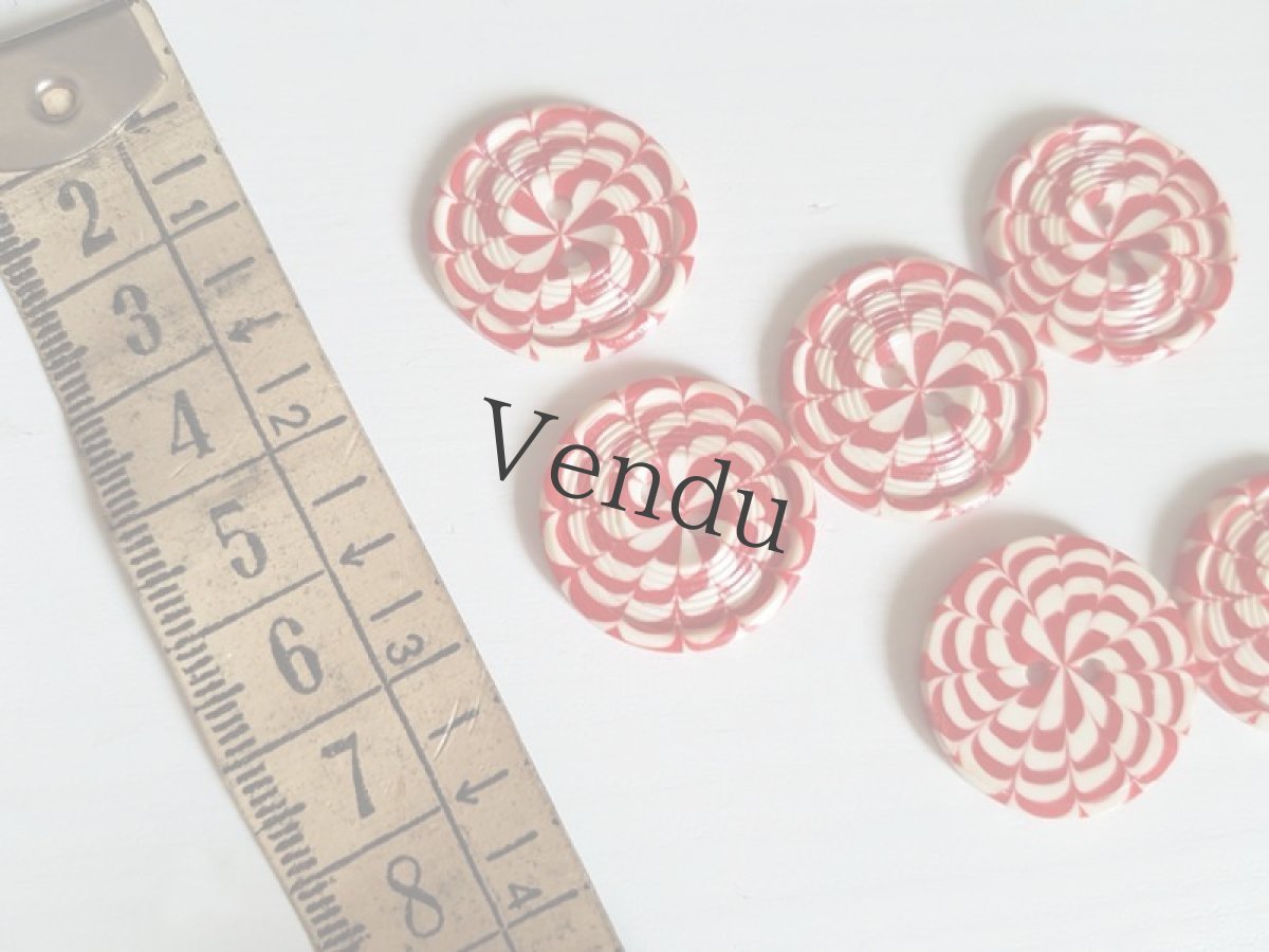 画像4: フランスアンティーク　ボンボンみたいなガラリットボタン22mm (4)