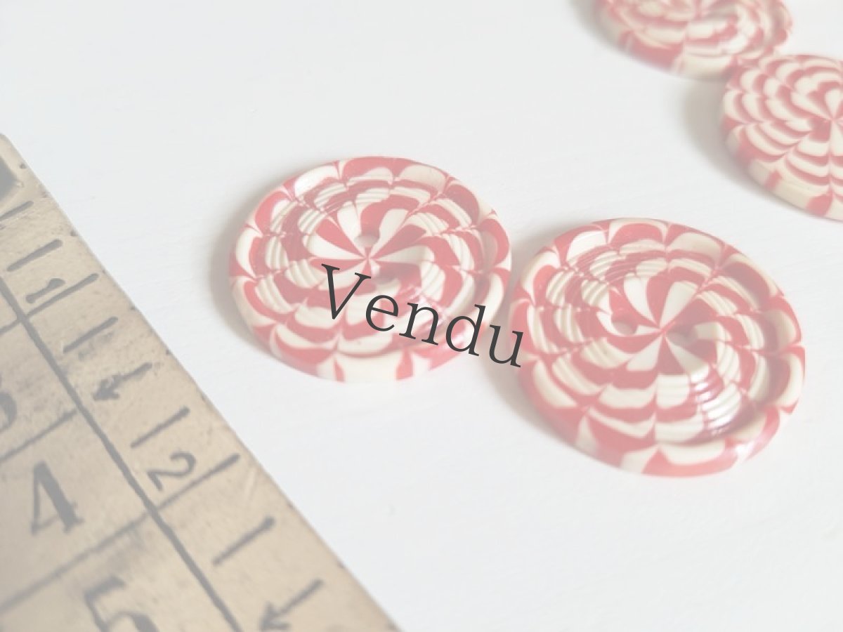 画像2: フランスアンティーク　ボンボンみたいなガラリットボタン22mm (2)