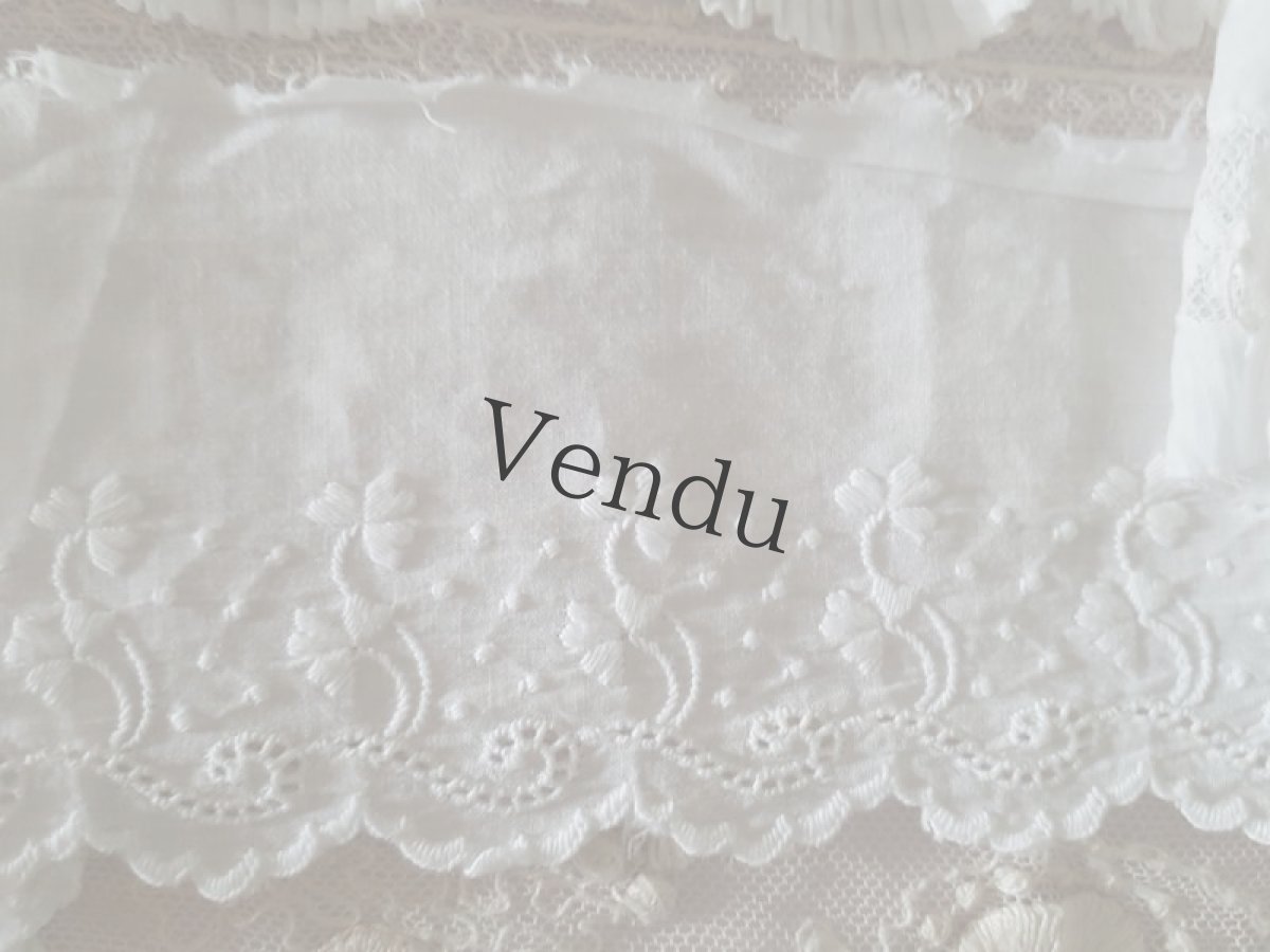 画像7: フランスヴィンテージ　レース端切れ5点セット (7)