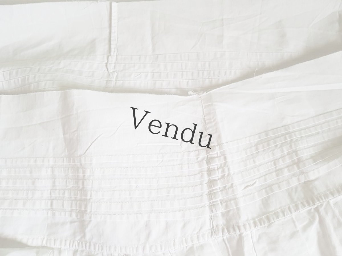 画像10: フランスヴィンテージ　リボン刺繍円状の幅広レース (10)