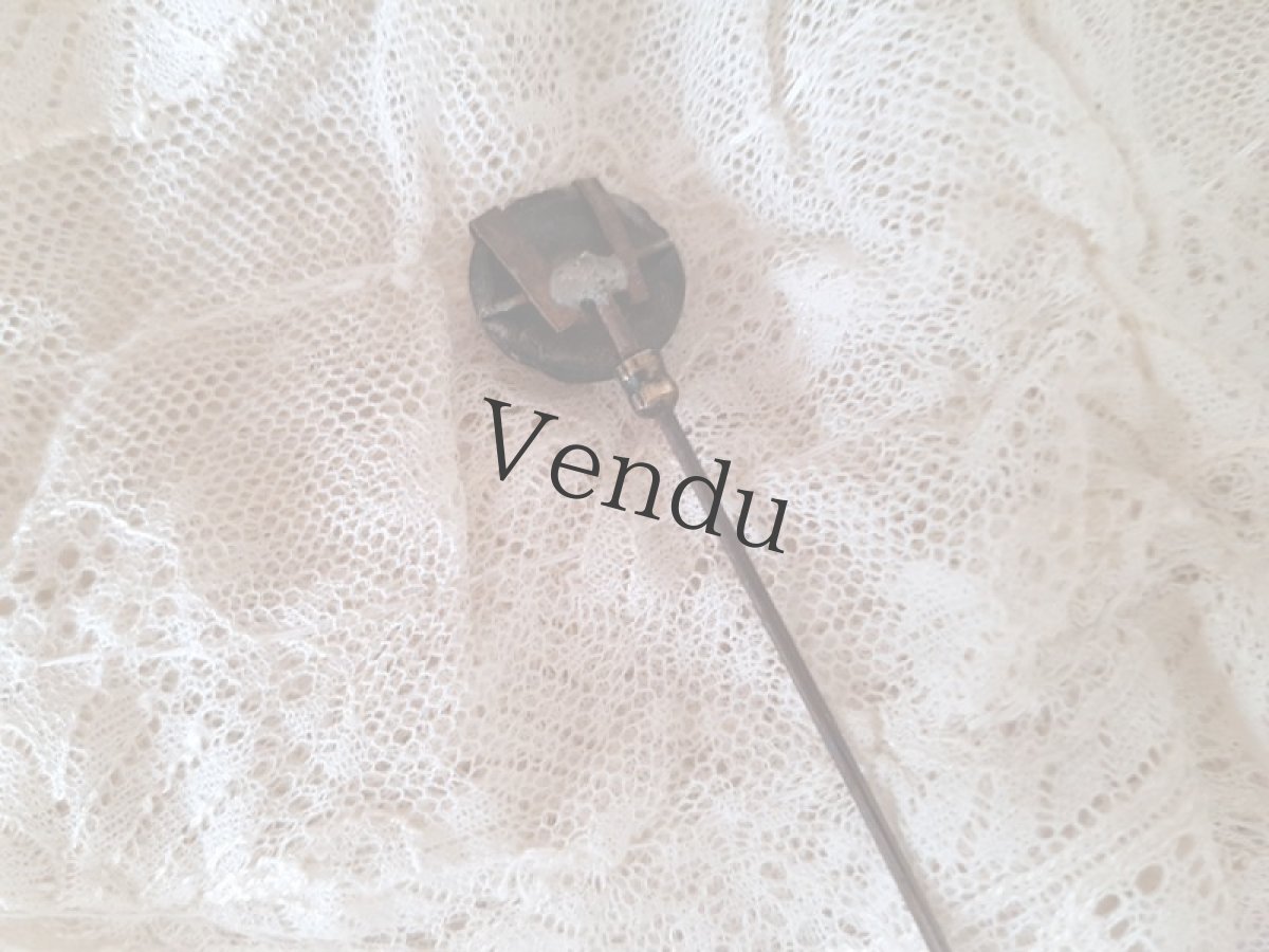 画像3: フランスアンティーク　フレンチジェットのハットピン13.5cm (3)