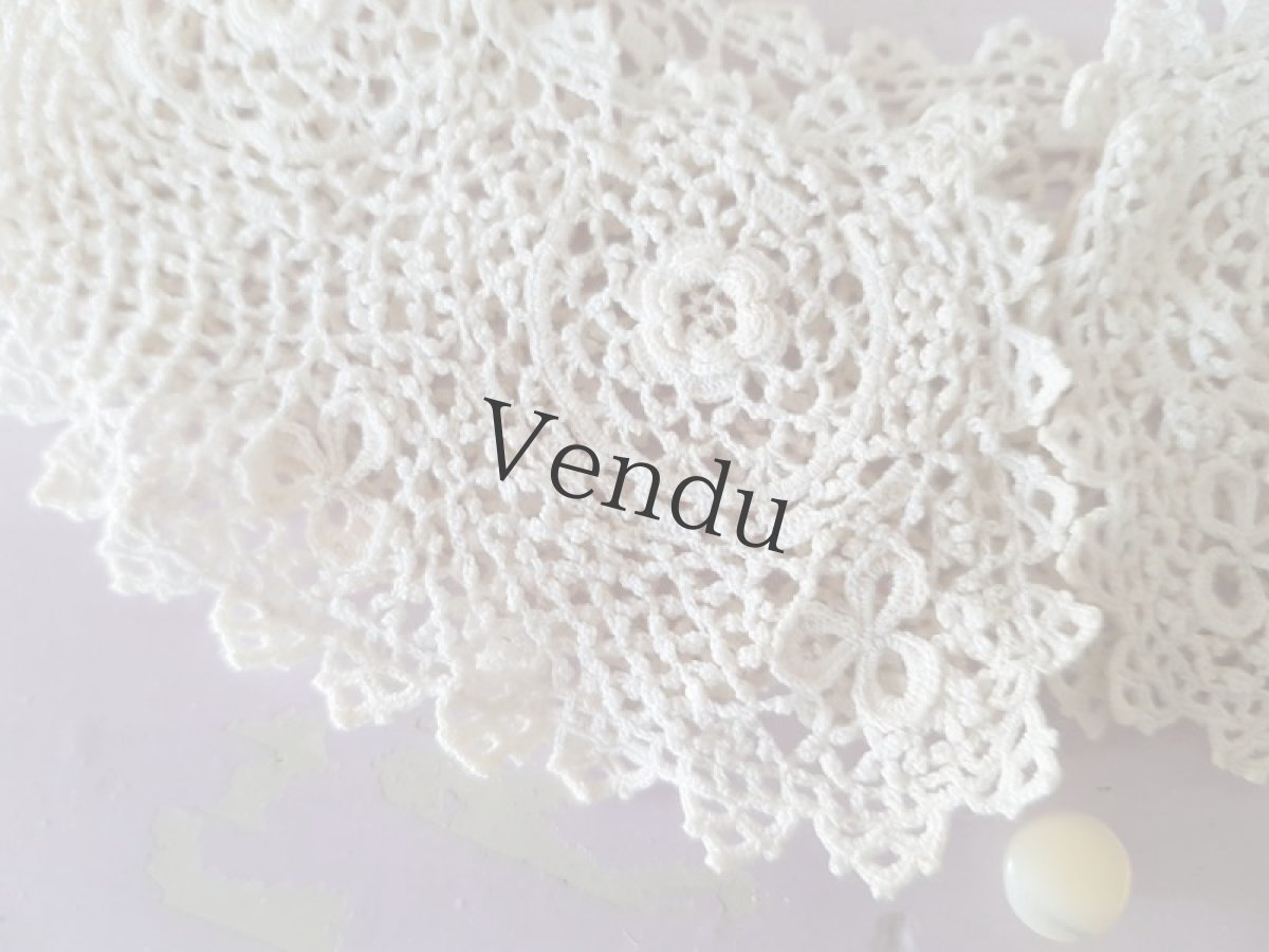 画像3: フランスアンティーク　アイリッシュクロッシェレースのつけ襟 (3)