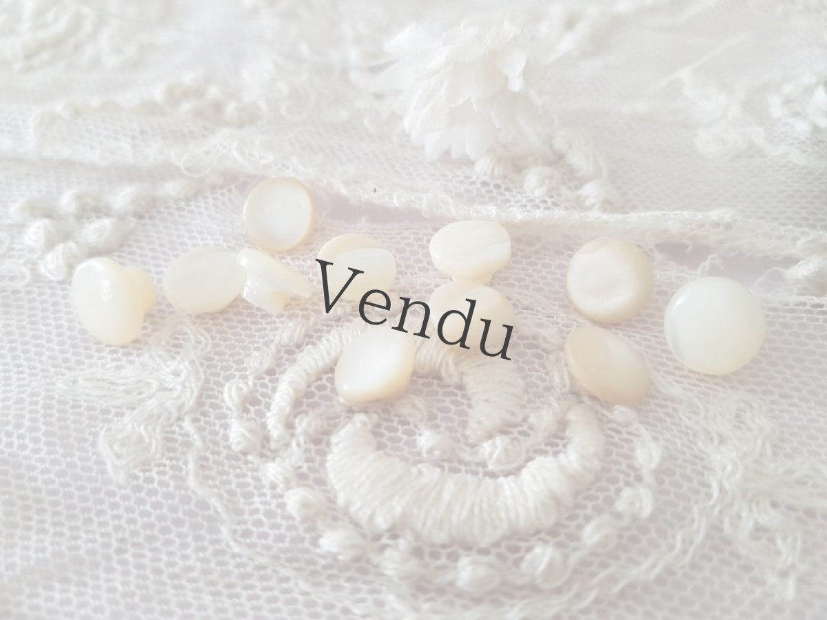 画像3: フランスアンティーク　貝ボタン 9ｍｍ 11個セット (3)