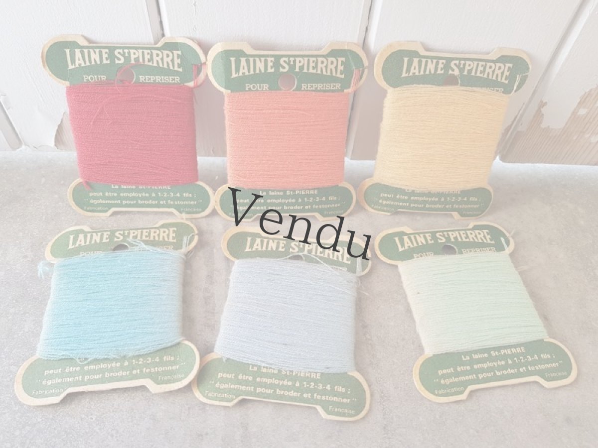 画像7: フランスヴィンテージ　LAINE St-PIERREの糸巻き６色セット (7)