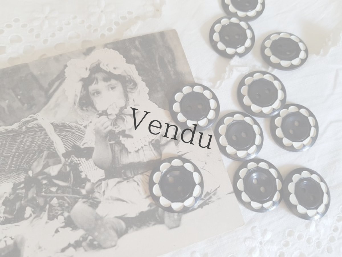 画像2: 【HOLD】フランスヴィンテージ　フレンチポップなレトロボタン22mm (2)