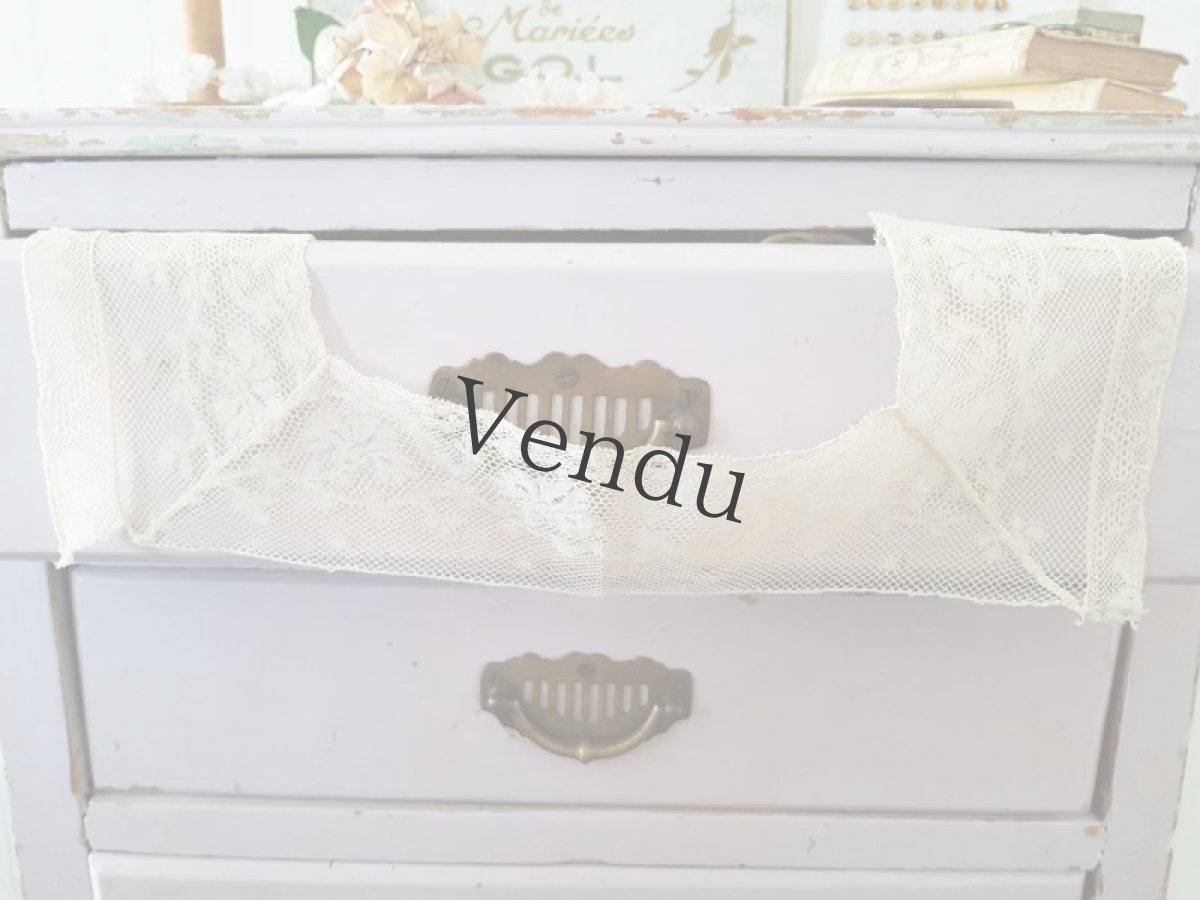 画像6: フランスアンティーク　四角い縁どりのヴァレンシエンヌレース (6)