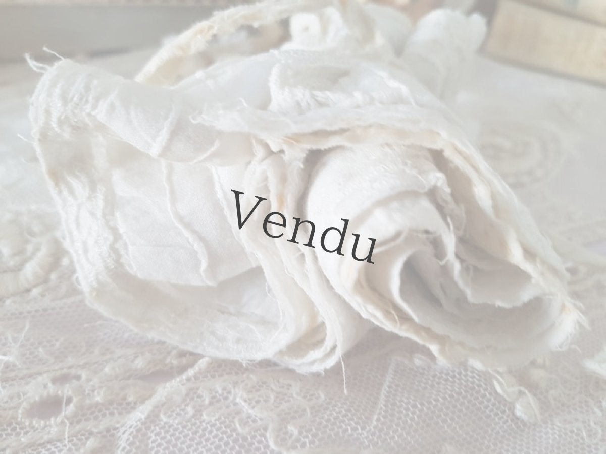 画像3: フランスアンティーク　ぎゅっと束ねたアンティークレース2枚 (3)