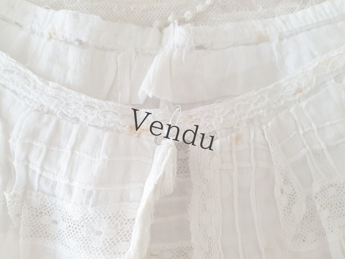 画像9: フランスアンティーク　ぎゅっと束ねたアンティークレース2枚 (9)