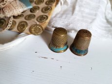 画像1: フランスアンティーク　20世紀初頭 指ぬき DÉ OR Câblé Louis d'Or etc (1)