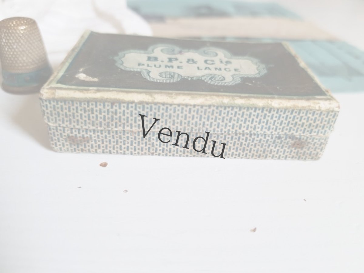 画像4: フランスアンティーク　ペン先の箱 B.P.&Cie PLUM LANCE (4)
