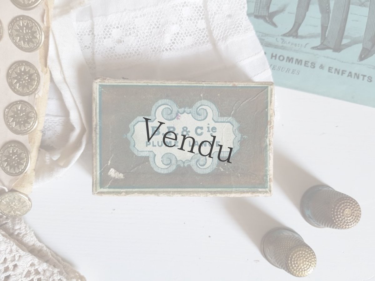 画像2: フランスアンティーク　ペン先の箱 B.P.&Cie PLUM LANCE (2)