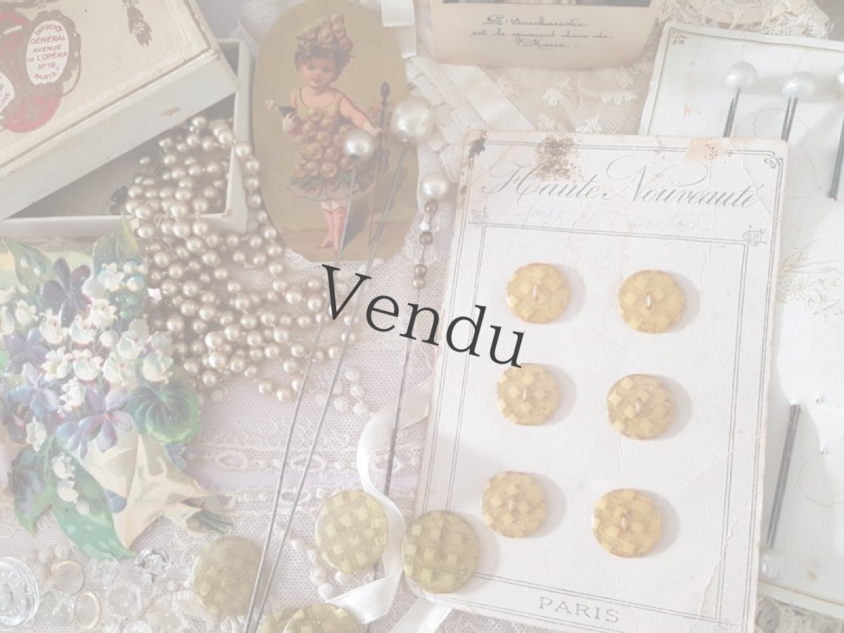 画像5: フランスアンティーク　19世紀末パールとクリスタルのハットピン22.3cm (5)