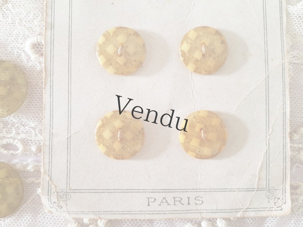 画像4: フランスアンティーク　ベークライトボタン　アップルジュース 20〜25mm (4)