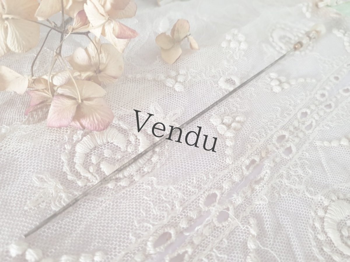 画像4: フランスアンティーク　19世紀末パールとクリスタルのハットピン22.3cm (4)