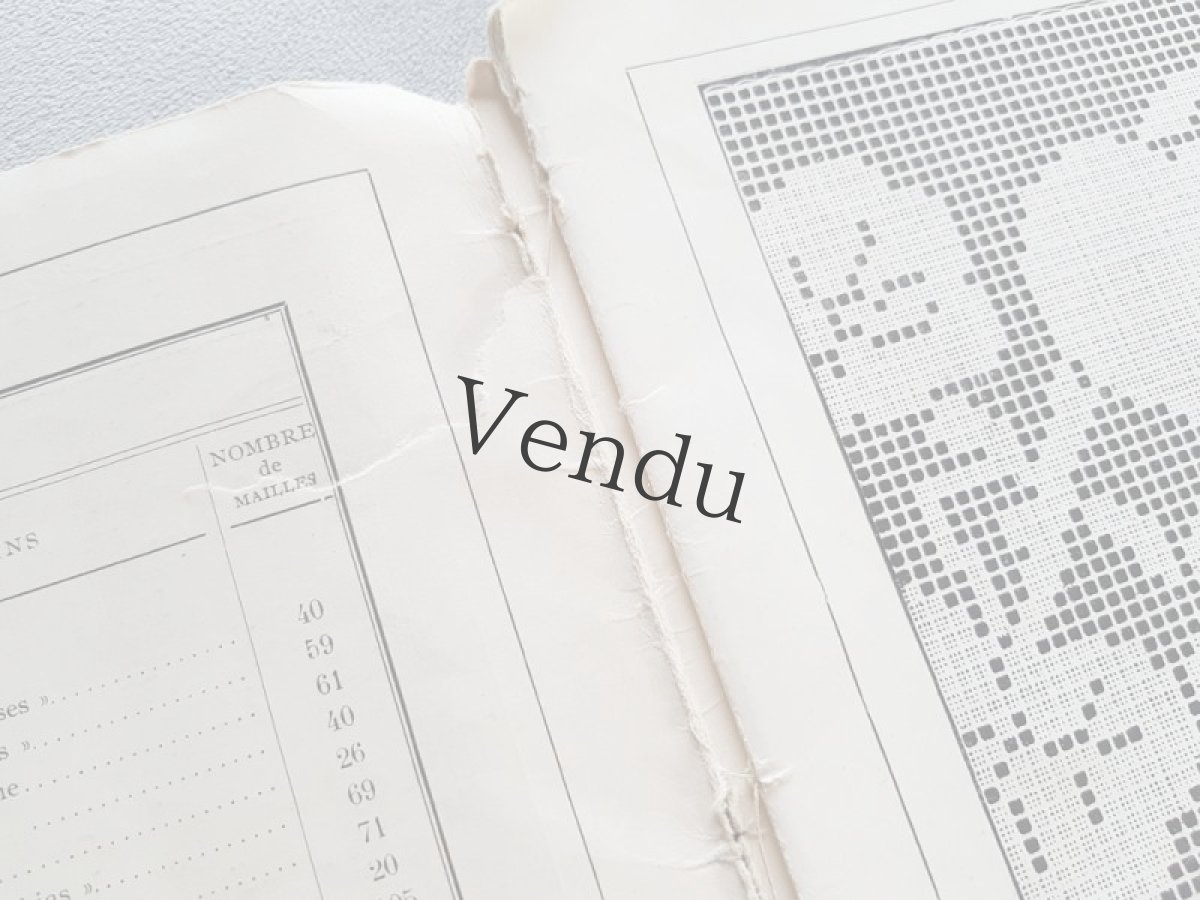 画像14: フランスアンティーク　フィレレース図案集 大判サイズ GRAND ALBUM DE MODELES POUR FILET No.3 Edouard Boucherit (14)