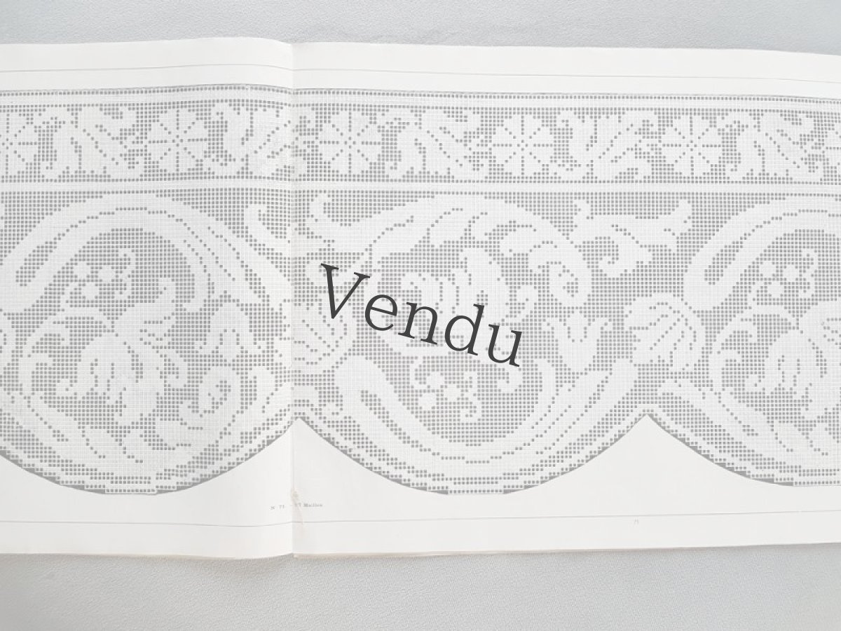 画像6: フランスアンティーク　フィレレース図案集 大判サイズ GRAND ALBUM DE MODELES POUR FILET No.3 Edouard Boucherit (6)