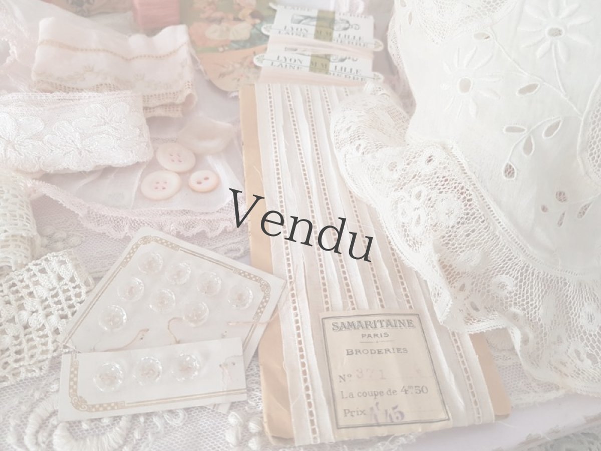 画像9: フランスアンティーク　SAMARITAINEの未使用 台紙とラベルつきレースブレード (9)