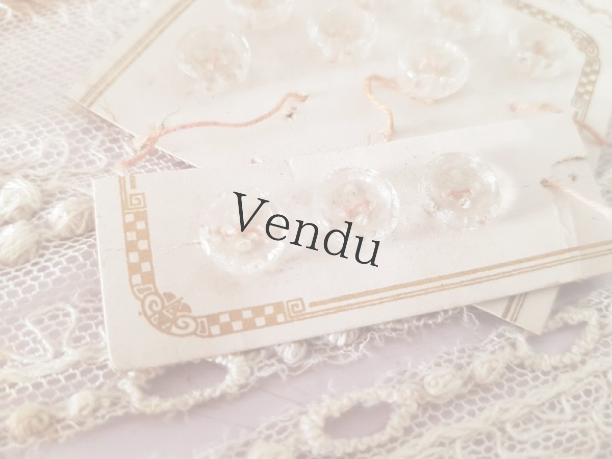 画像4: フランスアンティーク　ドール用ガラスボタンシートセット 9mm (4)