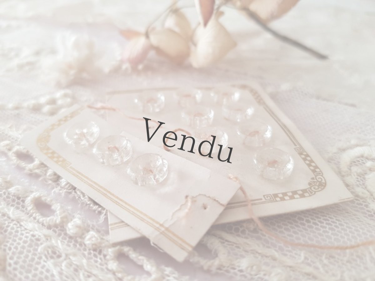 画像3: フランスアンティーク　ドール用ガラスボタンシートセット 9mm (3)