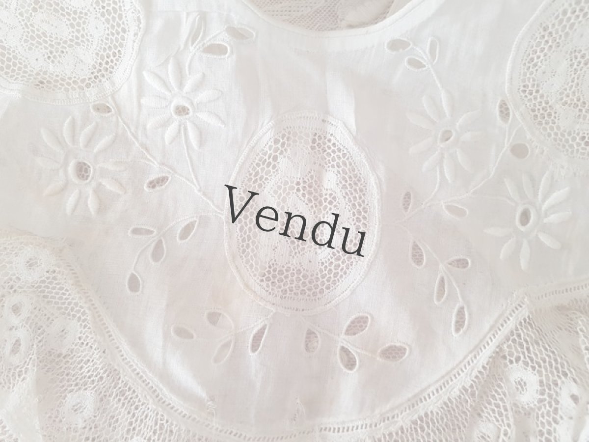 画像4: フランスアンティーク　ヴァランシエンヌレースとカットワークのバボワール (4)