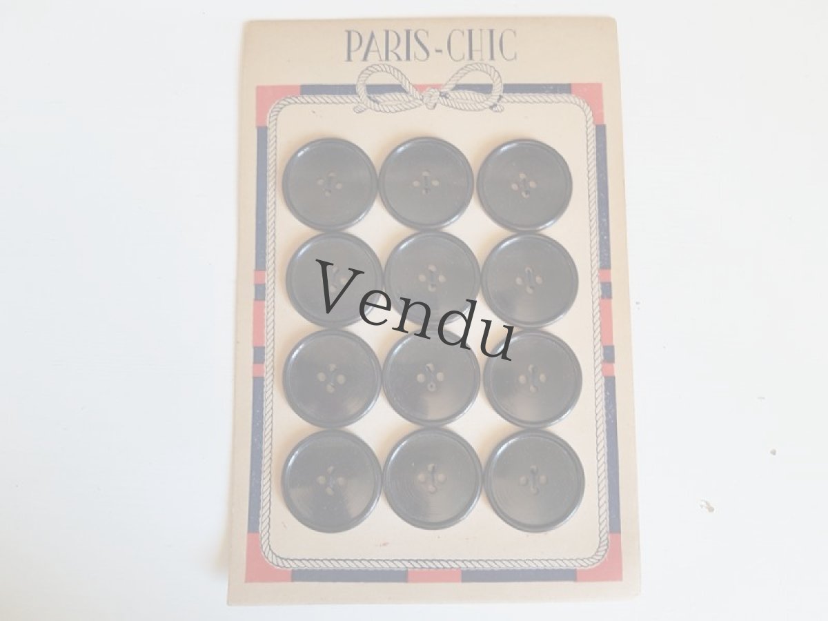 画像7: フランスヴィンテージ　フレンチマリンボタンシート (7)