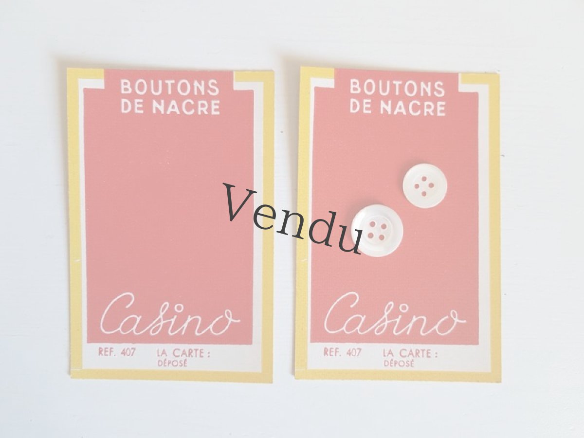 画像5: フランスヴィンテージ　Casinoの未使用ボタンシートと貝ボタン (5)